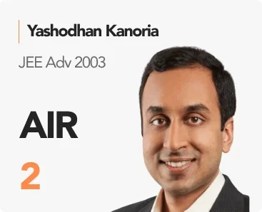 Yashodhan Kanoria — JEE Adv 2003, AIR 2 (PACE IIT & Medical result artwork)